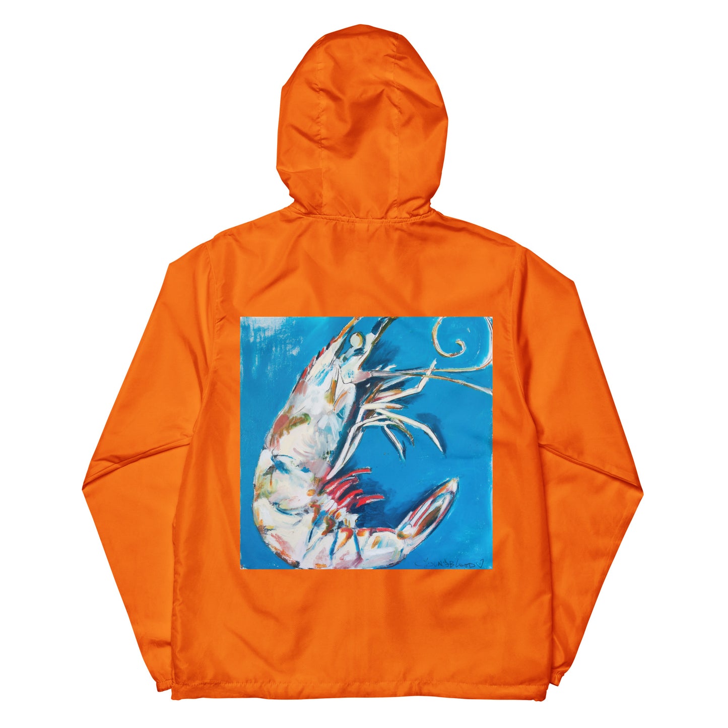 Blue Shrimp Unisex lightweight zip up windbreaker