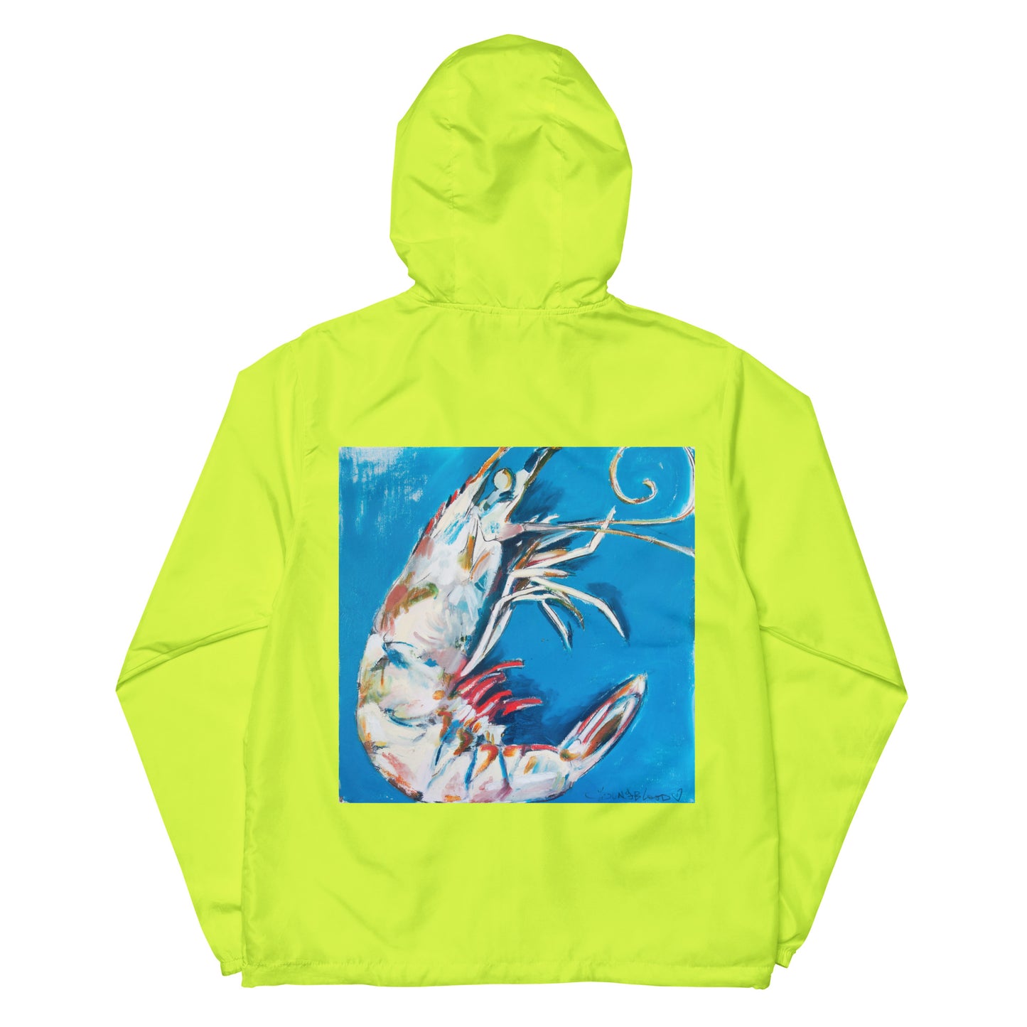 Blue Shrimp Unisex lightweight zip up windbreaker