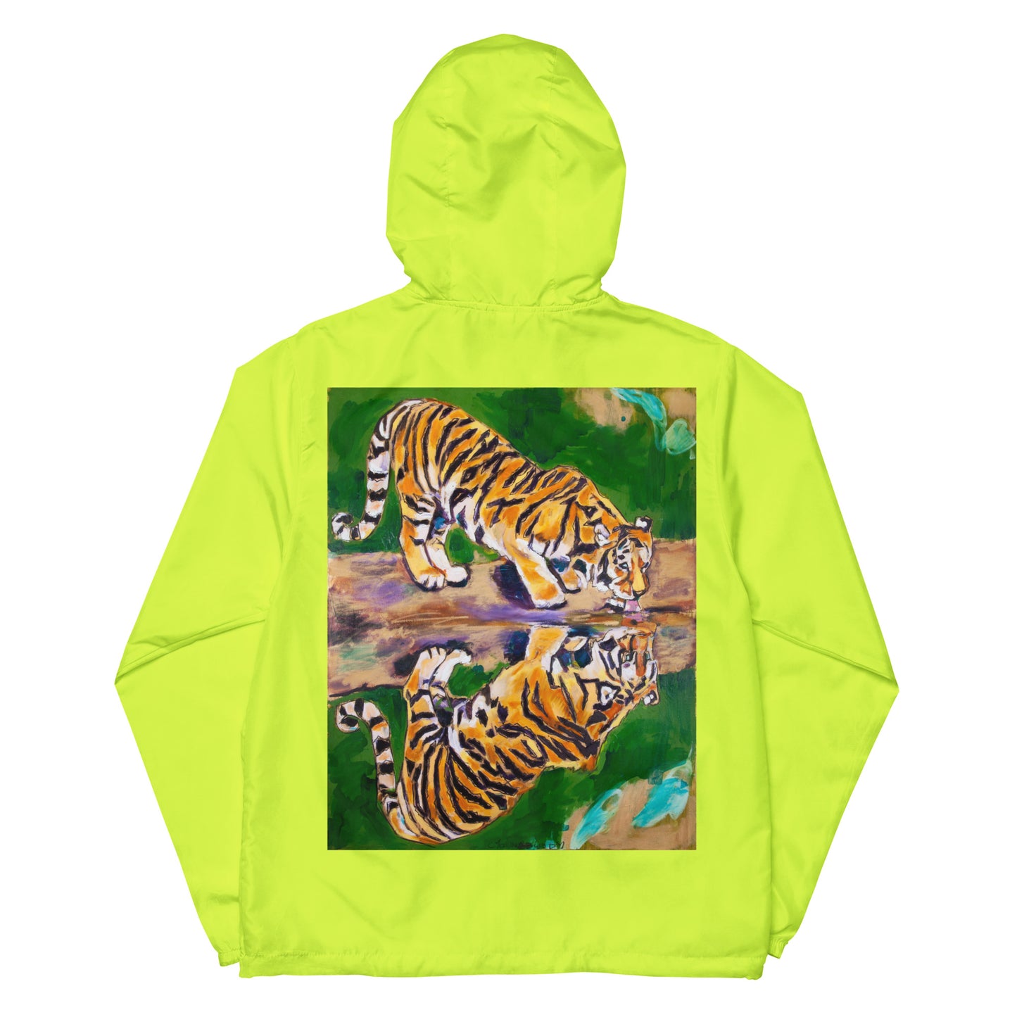 Tiger Reflections Unisex lightweight zip up windbreaker