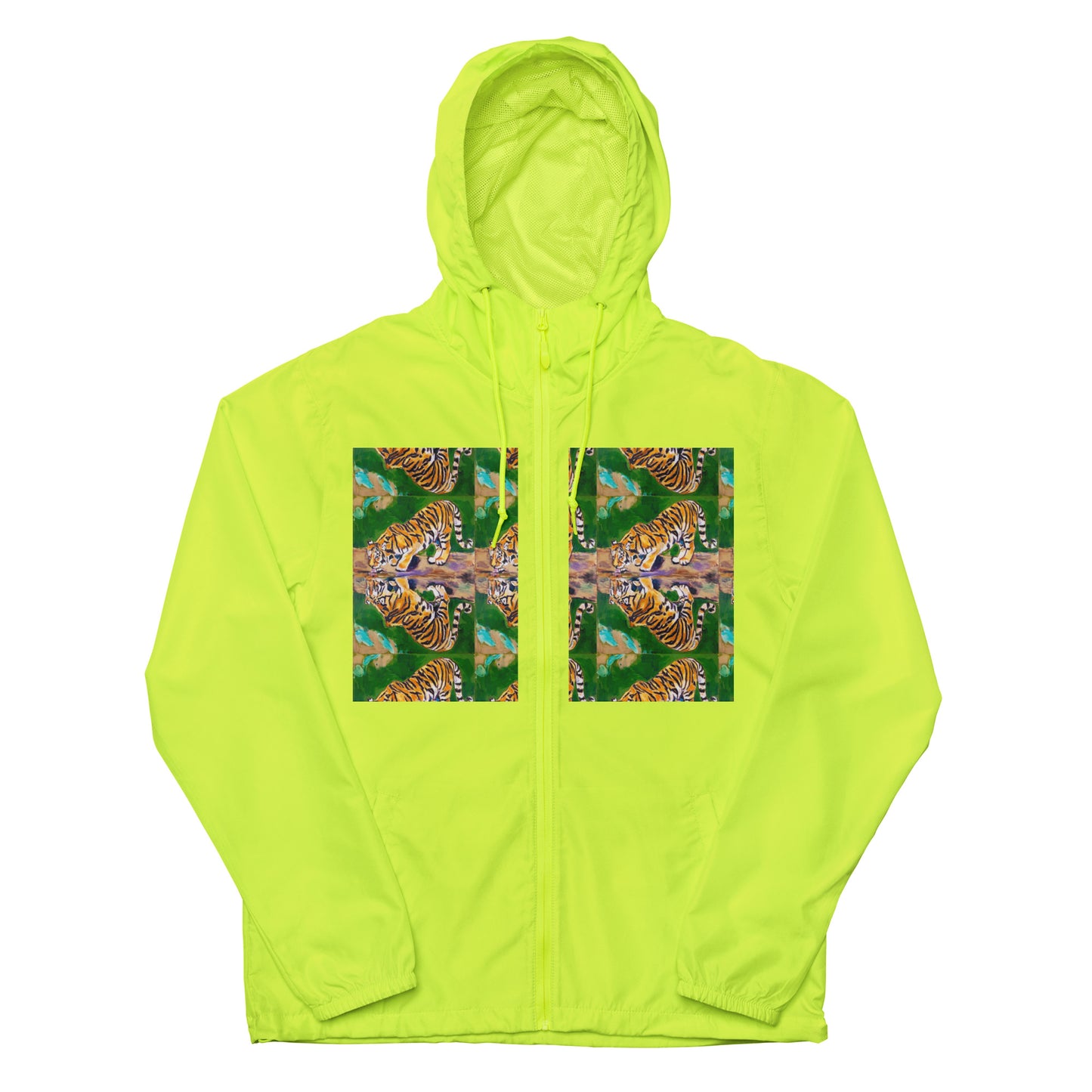 Tiger Reflections Unisex lightweight zip up windbreaker