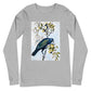 Black Crow with Peaches Unisex Long Sleeve Tee