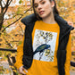 Black Crow with Peaches Unisex Long Sleeve Tee