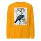 Black Crow with Peaches Unisex Long Sleeve Tee