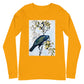 Black Crow with Peaches Unisex Long Sleeve Tee