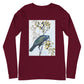 Black Crow with Peaches Unisex Long Sleeve Tee