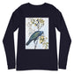 Black Crow with Peaches Unisex Long Sleeve Tee