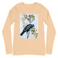 Black Crow with Peaches Unisex Long Sleeve Tee