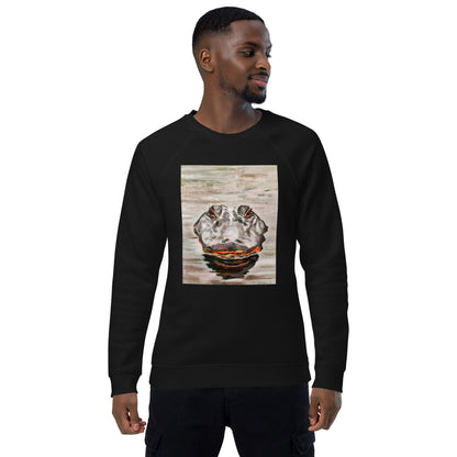 Gator Head Unisex organic raglan sweatshirt