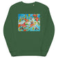 Hummingbirds and Hibiscus Unisex organic sweatshirt