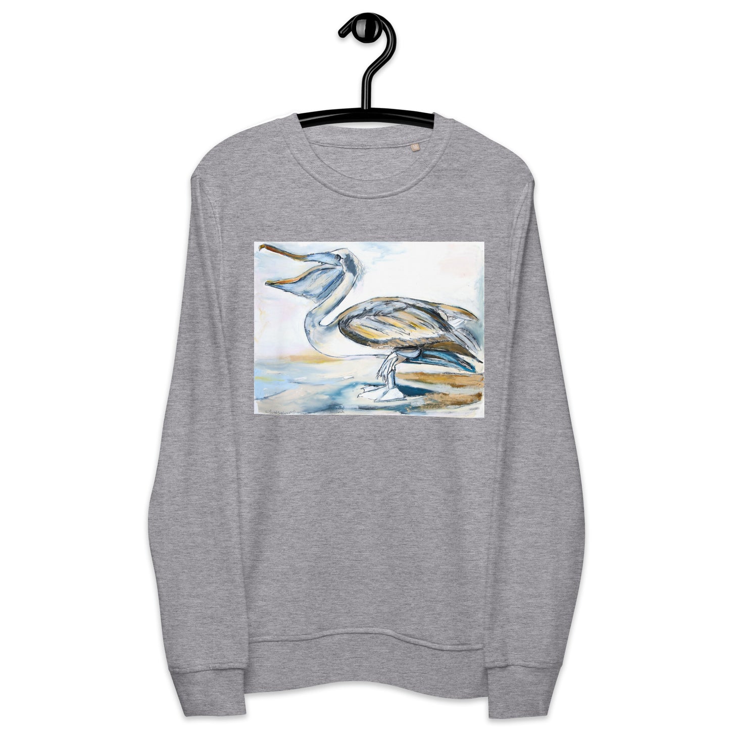 Brown Pelican on the Shore Unisex organic sweatshirt