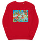 Hummingbirds and Hibiscus Unisex organic sweatshirt