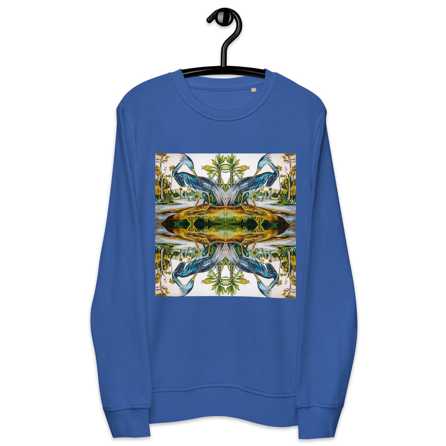 Blue Heron Kaleidoscope Unisex organic sweatshirt
