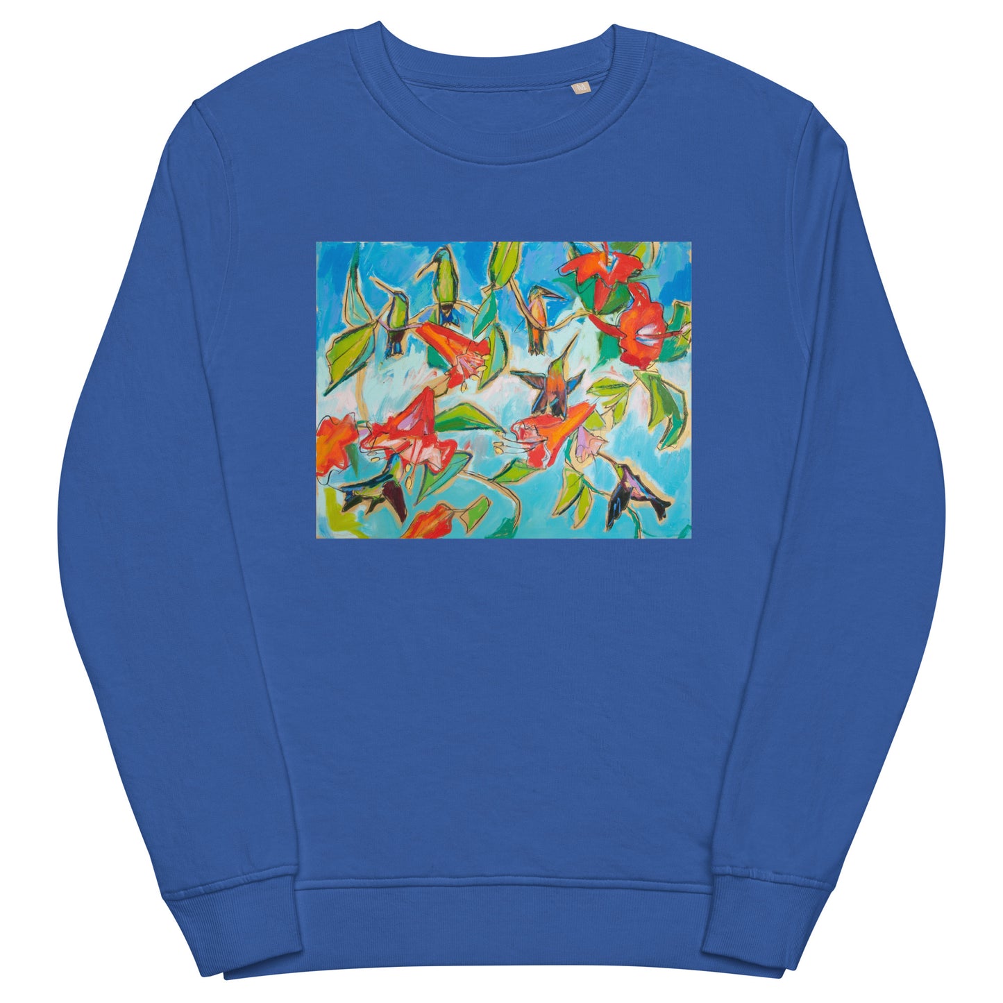 Hummingbirds and Hibiscus Unisex organic sweatshirt