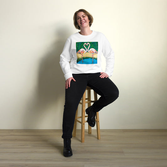 Flamingo Oasis Unisex organic sweatshirt