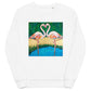 Flamingo Oasis Unisex organic sweatshirt