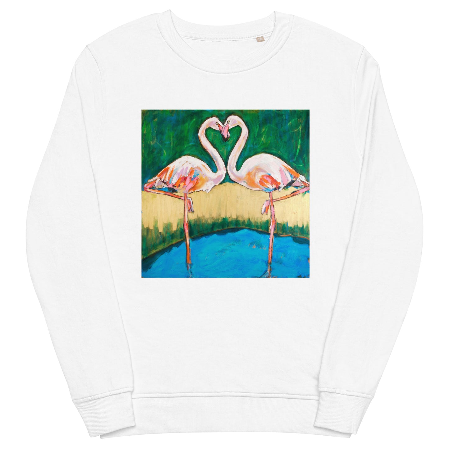 Flamingo Oasis Unisex organic sweatshirt