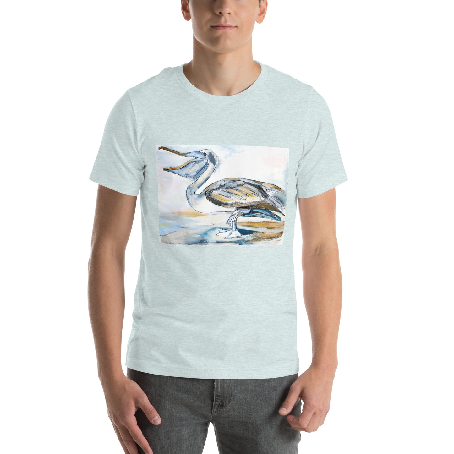 Brown Pelican Unisex t-shirt