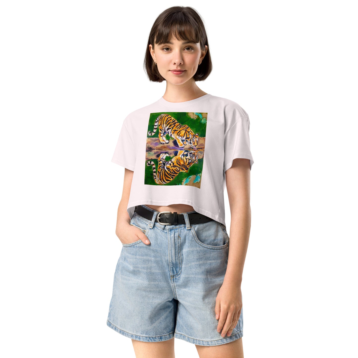 Tiger Reflections Women’s crop top