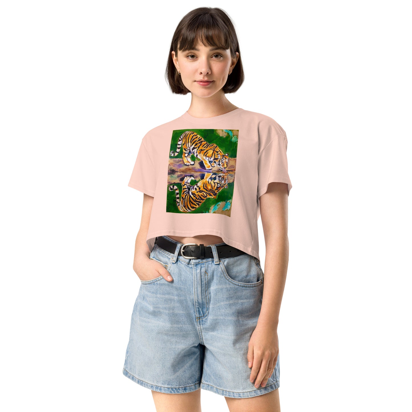 Tiger Reflections Women’s crop top