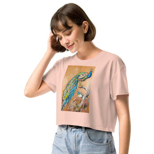 Peacock Pair Women’s crop top