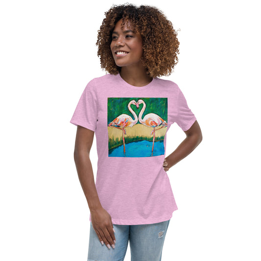 Flamingo Oasis Women's Relaxed T-Shirt