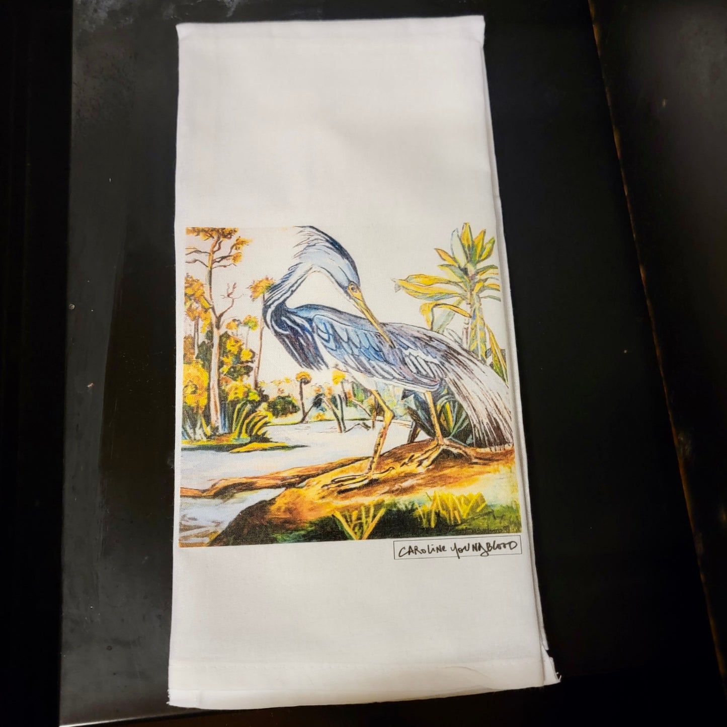 Blue Heron Tea Towel