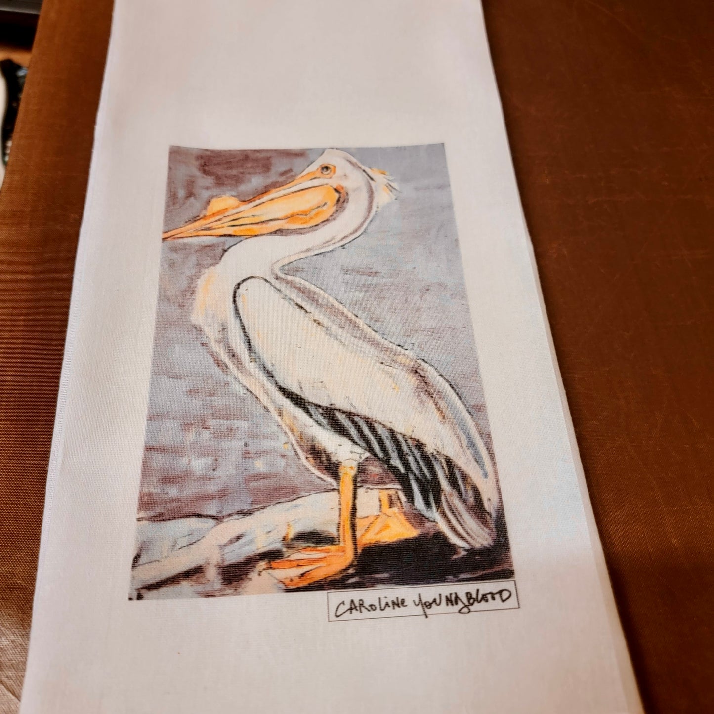 White Pelican Tea Towel