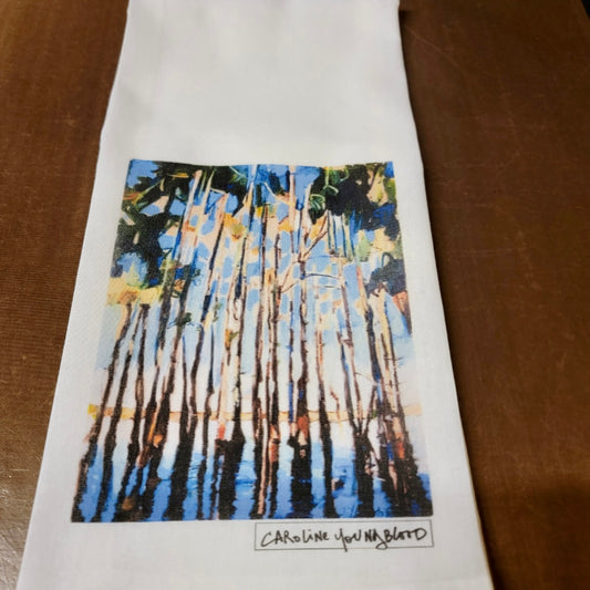 Cypress Reflections Tea Towel