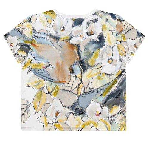 Mourning Doves All-Over Print Crop Tee
