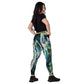 Psychedelic Gator Crossover leggings with pockets