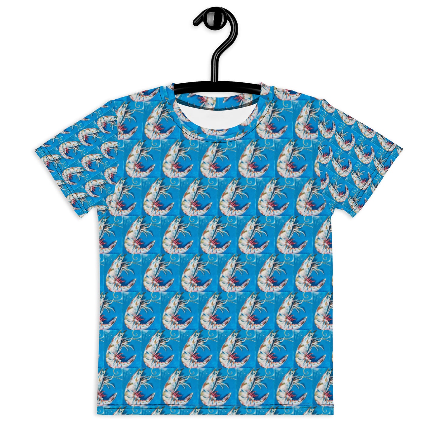 Blue Shrimp Kids crew neck t-shirt