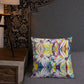 Zinnias Triptych Pattern Premium Pillow