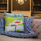 Roseate Spoonbill in His Sanctuary Premium Pillow