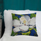 Magnolia with Cobalt Blue Shadows Premium Pillow