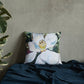 Magnolia with Wallpaper Pattern Premium Pillow