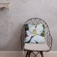 Magnolia with Wallpaper Pattern Premium Pillow