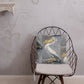 White Pelican with Silver Premium Pillow