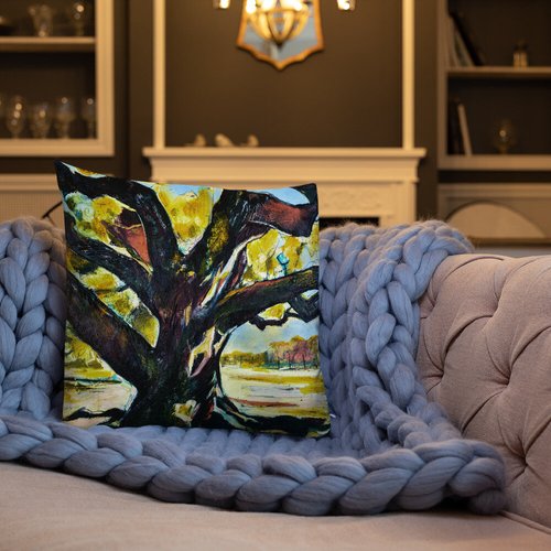 Square Tree of Life (Dark) Premium Pillow