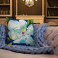 Magnolia with Golden Center and Blue Shadows Premium Pillow