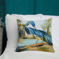 Modern Blue Heron Premium Pillow