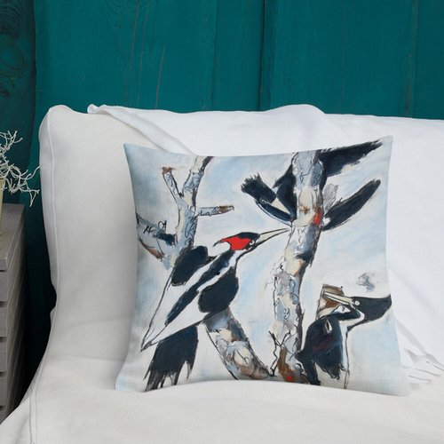 Three Woodpeckers Premium Pillow