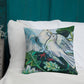 Doves in Abstract Landscape Premium Pillow