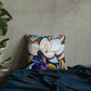 Purple and Gold Magnolia Premium Pillow
