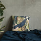 Grackle with Corn Pattern Premium Pillow