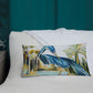 Modern Blue Heron Premium Pillow