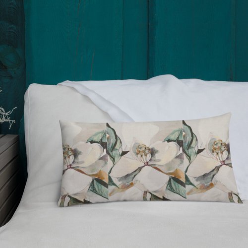 Soft Magnolia ii Pattern Premium Pillow