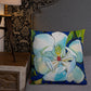 Magnolia with Golden Center and Blue Shadows Premium Pillow