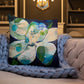 Bold Indigo Magnolia Premium Pillow