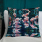 Roseate Spoonbills Reflection Premium Pillow