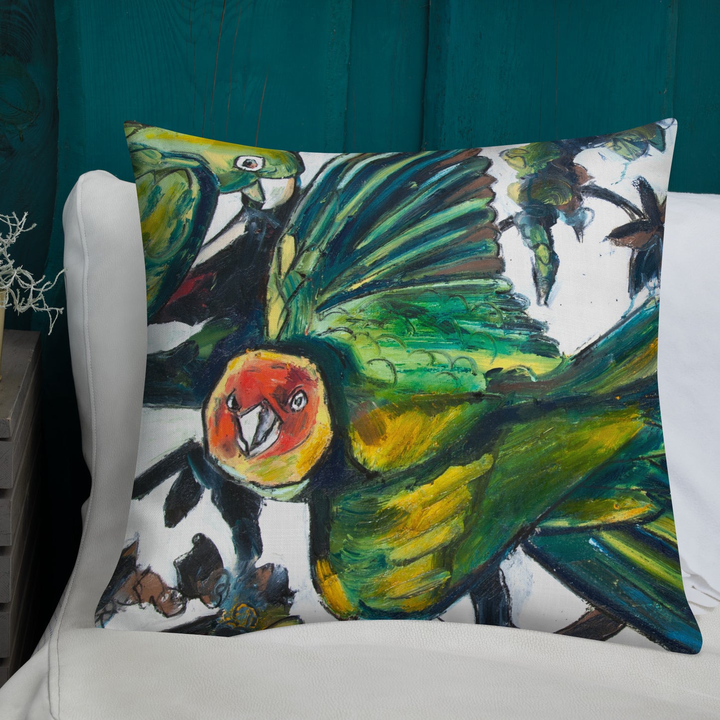 Parakeets Premium Pillow